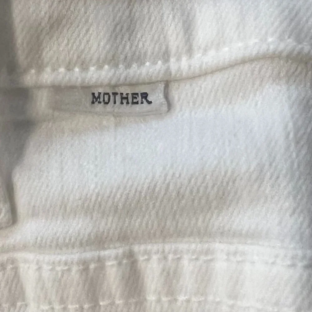 NWT! Mother Women's The Hustler Ankle Fray Jeans, Fairest of Them All, White, 28 - Picture 10 of 11